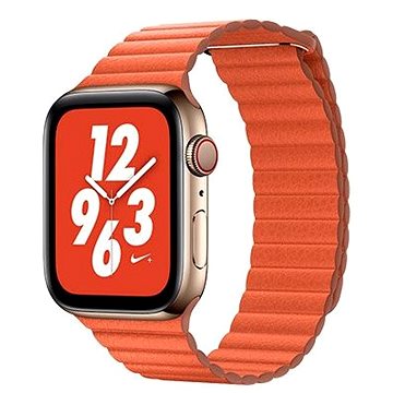 Obrázok COTEetCI kožený magnetický řemínek Loop Band pro Apple Watch 38 / 40mm oranžový WH5205-OR