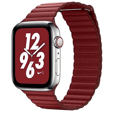 Obrázok COTEetCI kožený magnetický řemínek Loop Band pro Apple Watch 38 / 40mm červený WH5205-RD