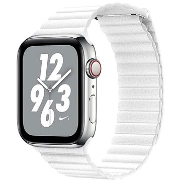 Obrázok COTEetCI kožený magnetický řemínek Loop Band pro Apple Watch 42 / 44mm bílý WH5206-WH