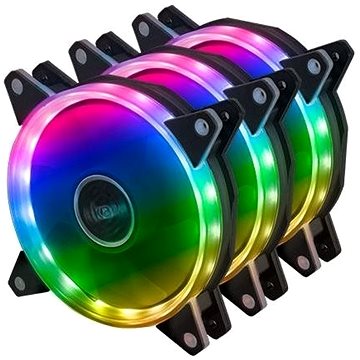 Obrázok AKASA ventilátor VEGAS AR7, sada 3x120mm RGB LED + prodlužovací kabel, AK-FN107