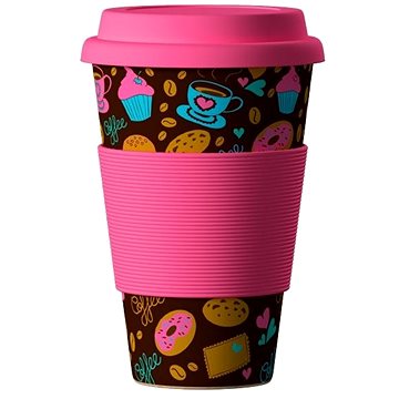 Obrázok Termohrnek Bamboo Cup 400ml Donuts