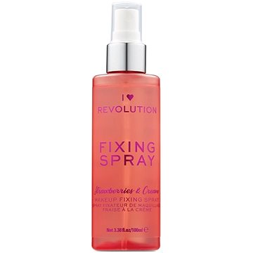 Obrázok I Heart Revolution Fixing Spray fixačný sprej na make-up s vôňou Strawberries & Cream 100 ml