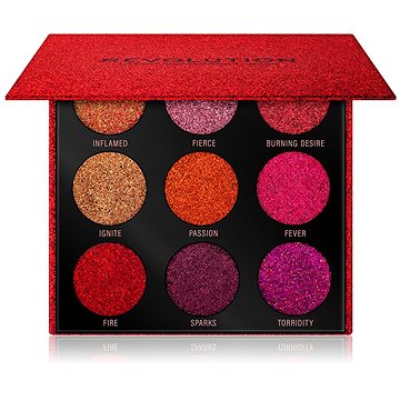 Obrázok Makeup Revolution Pressed Glitter Palette paletka lisovaných trblietok odtieň Hot Pursuit 10,8 g