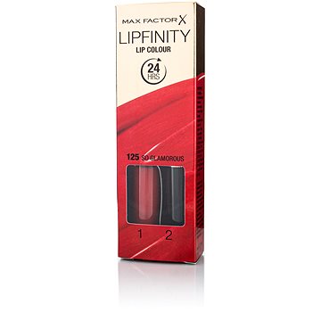 Obrázok MAX FACTOR Lipfinity Lip Colour 125 So Glamorous 2,3 ml + Top Coat 1,9 g (8005610624761)