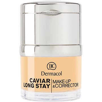 Obrázok Dermacol Caviar Long Stay dlhotrvajúci make-up s výťažkami z kaviáru a zdokonaľujúci korektor odtieň 1,5 Sand 30 ml