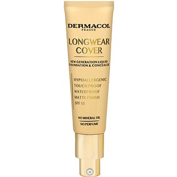 Obrázok Dermacol Longwear Cover SPF15 30 ml dlhotrvajúci vysoko krycí make-up pre ženy Fair