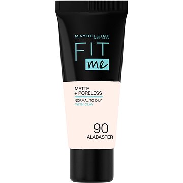 Obrázok Maybelline Fit Me! Matte+Poreless zmatňujúci make-up pre normálnu až mastnú pleť odtieň 90 Alabaster 30 ml