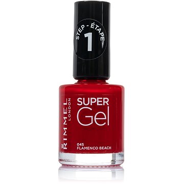 Obrázok Rimmel Super Gel Step 1 gélový lak na nechty bez použitia UV/LED lampy odtieň 045 Flamenco Beach 12 ml