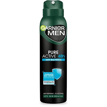 Obrázok GARNIER Men Antiperspirant Pure Active Antibacterial 150 ml (3600542017329)