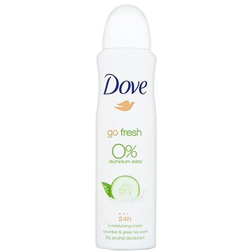 Obrázok Dove Go Fresh Cucumber & Green Tea dezodorant bez alkoholu a obsahu hliníka 24h  150 ml