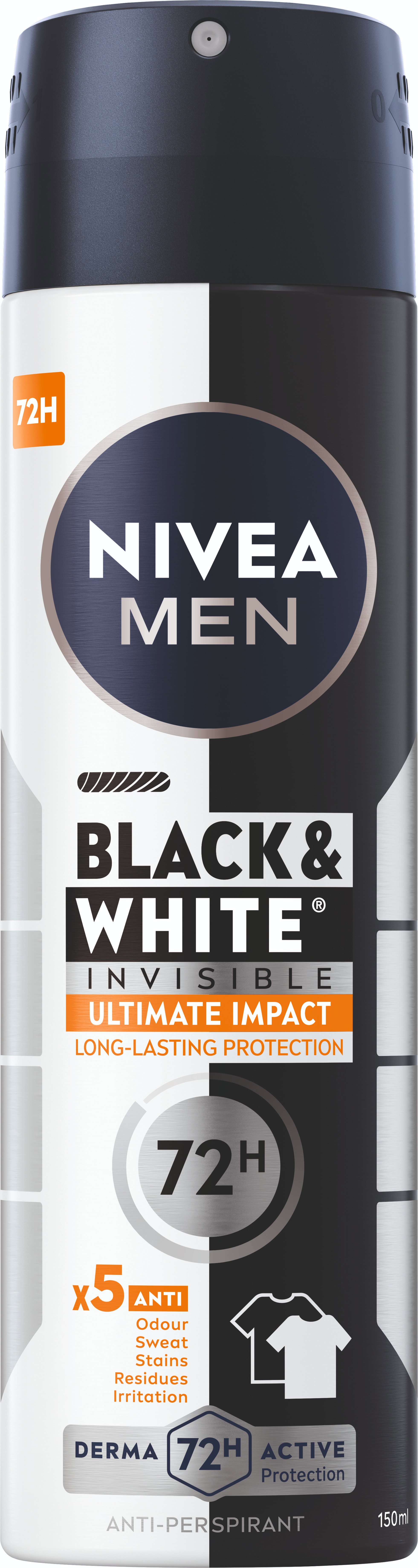 Obrázok NIVEA MEN Black & White Invisible Ultimate Impact 150 ml (9005800329604)