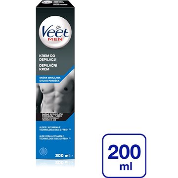 Obrázok VEET Men Silk&Fresh Depilační krém pro citlivou pokožku 200 ml (5900627081466)