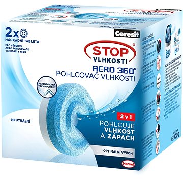 Obrázok HENKEL Pohlcovač Ceresit Stop vlhkosti - 2x náhradná nálplň - nahradná náplň - 2x 450g 