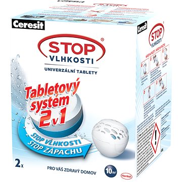 Obrázok HENKEL Pohlcovač Ceresit Stop Vlhkosti Micro 2v1 - náhrada 2x300g - 2x 300g 