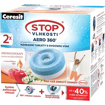 Obrázok Ceresit STOP Vlhkosti Aero 360° AROMATHERAPY energické ovocie 2x 450 g (9000100999687)