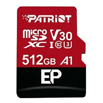 Obrázok PATRIOT EP Series 512GB MICRO SDXC V30 A1 (PEF512GEP31MCX)