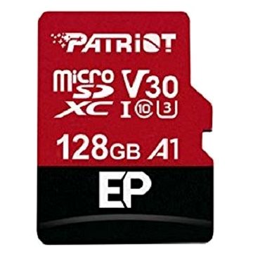 Obrázok 128GB microSDXC Patriot V30 A1, class 10 U3 100/80MB/s + adapter PEF128GEP31MCX