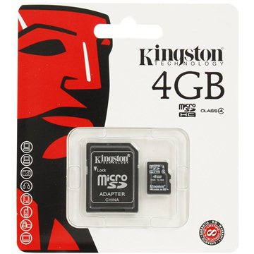 Obrázok Kingston Micro SDHC 4GB Class 4 + SD adaptér