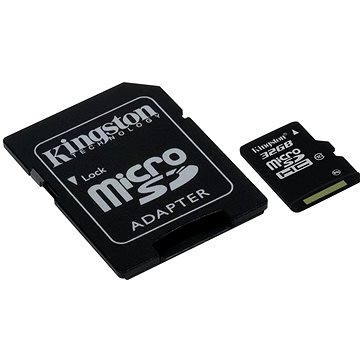 Obrázok Kingston Micro SDHC 32 GB Class 10 UHS-I + SD adaptér (SDC10G2/32GB)