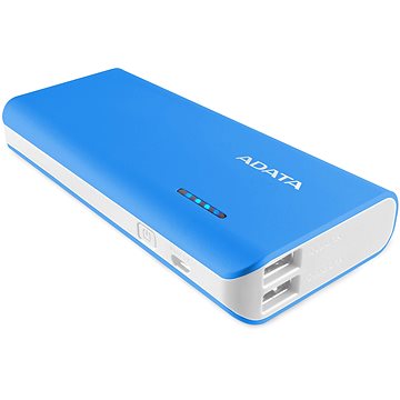 Obrázok ADATA PT100 Power Bank 10000mAh modro-biela (APT100-10000M-5V-CBLWH)