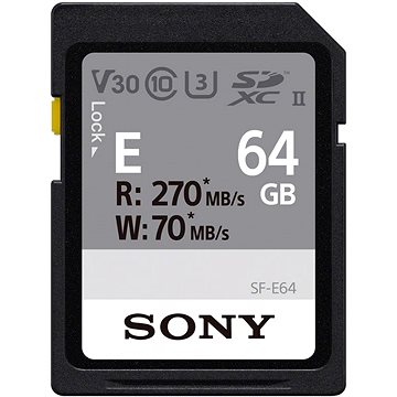 Obrázok Sony SDXC E series 64GB UHS-II Class 10 U3 V30, SFE64-501601