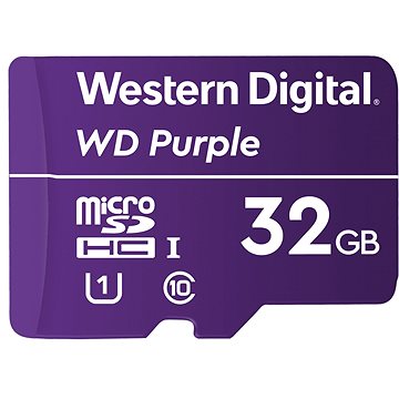 Obrázok WD MicroSDHC karta 32GB Purple WDD032G1P0C Class 10, 16TBW WDD032G1P0C