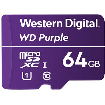 Obrázok WD MicroSDXC karta 64GB Purple WDD064G1P0C Class 10, 16 TBW WDD064G1P0C