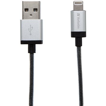 Obrázok Verbatim Lightning kabel 30cm,SYNC&CHARGE stříbrný