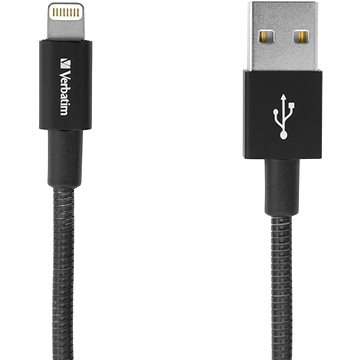 Obrázok VERBATIM kabel Lightning Sync & Charge Cable 100cm Black, 48858