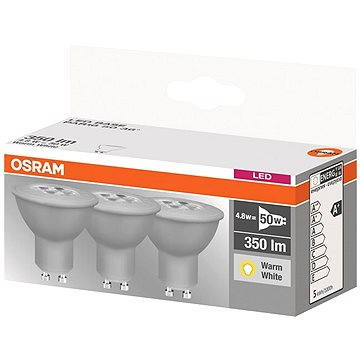 Obrázok Osram Base 4,8 W GU10 2700K set 3ks (4052899955516)