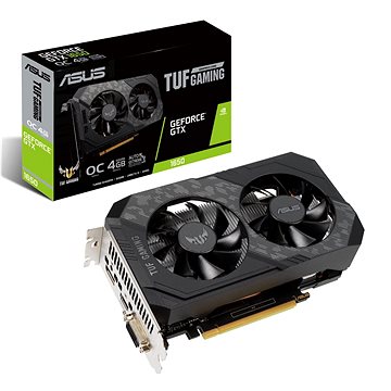 Obrázok ASUS NVIDIA TUF-GTX1650-O4GD6-P-GAMING, 4GB, GDDR6 90YV0EZ2-M0NA00