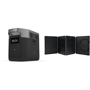 Obrázok EcoFlow Delta 1300 Black, 220 – 240 V + solárny panel 110 W (1ECO1300C)