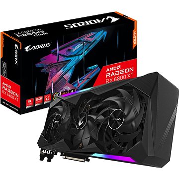 Obrázok GIGABYTE AORUS Radeon RX 6800 XT MASTER 16G (GV-R68XTAORUS M-16GD)