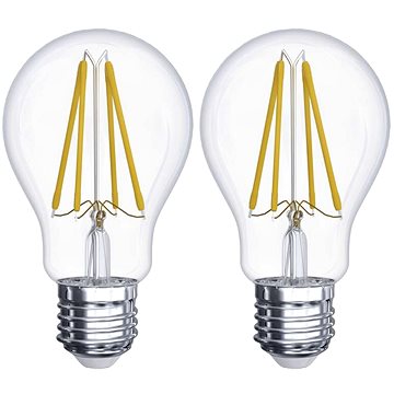 Obrázok EMOS LED žárovka Filament A60 A++ 6W E27 teplá bílá 2ks (1525283231)