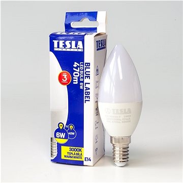 Obrázok Tesla LED žiarovka sviečka E14 6 W (CL140630-7)