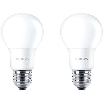 Obrázok Philips LED 7,5-60W, E27, 4000K, matná, set 2ks (929001234761)