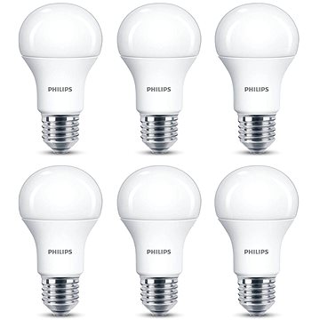 Obrázok Philips LED 11 - 75 W, E27, 2700K, matná, súprava 6 ks (929001234491)