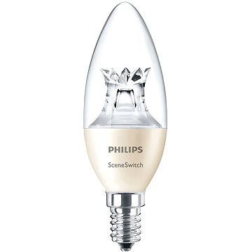 Obrázok Philips LED Sviečka 6-40W, E14, 2200-2700K WarmGlow, číra, stmievateľná (929001140430)