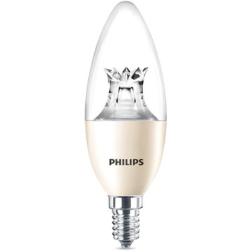 Obrázok Philips LED sviečka 8 - 60W, E14, 2700K, číra, WarmGlow stmievateľná (929001211701)