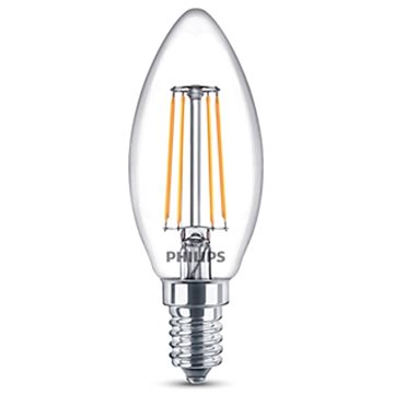 Obrázok Philips LEDClassic Filament Retro sviečka 4-40W, E14, 2700K, číra (929001258001)