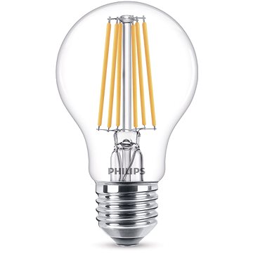 Obrázok Philips LED Classic Filament 8-75W, E27, čirá, 2700K (929001384017)