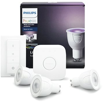 Obrázok Philips Hue White and Color ambiance 6.5W GU10 starter kit (871869674893000)