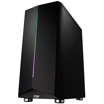 Obrázok FSP/Fortron ATX Midi Tower CMT150 Black, průhledná bočnice POC0000106