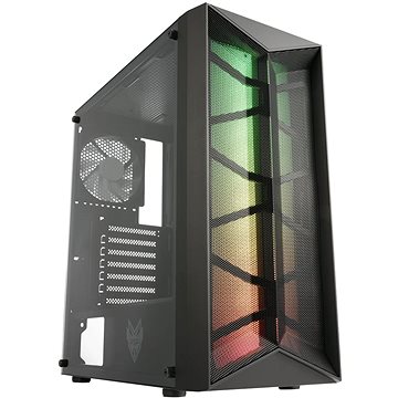 Obrázok FSP/Fortron ATX Midi Tower CMT211 Black, průhledná bočnice, A.RGB POC0000115