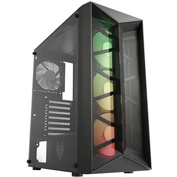 Obrázok FSP/Fortron ATX Midi Tower CMT211A Black, průhledná bočnice, A.RGB POC0000116