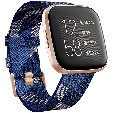 Obrázok Fitbit Versa 2 Special Edition (NFC) - Navy & Pink Woven (FB507RGNV)