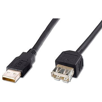 Obrázok PremiumCord USB 2.0 5m prepojovací čierny (kupaa5bk)