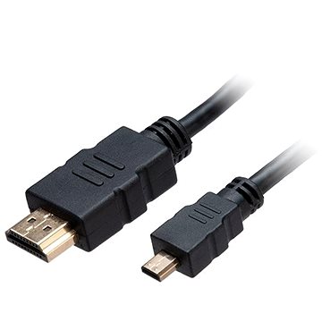 Obrázok AKASA kabel HDMI na Micro HDMI, 4K@60Hz, pozlacené konektory, 1.5m AK-CBHD20-15BK