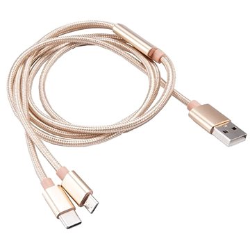 Obrázok AKASA - 2 v 1 - USB 2.0 typ A na typ C a typ B AK-CBUB42-12GL