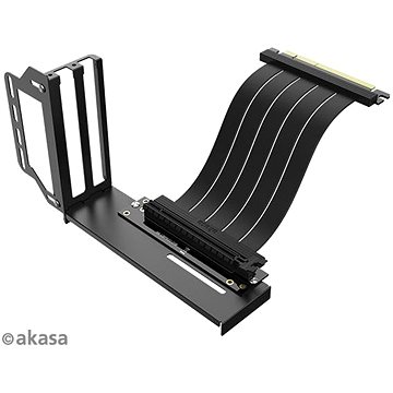 Obrázok AKASA Riser black Pro, vertikálni VGA držák AK-CBPE02-20B